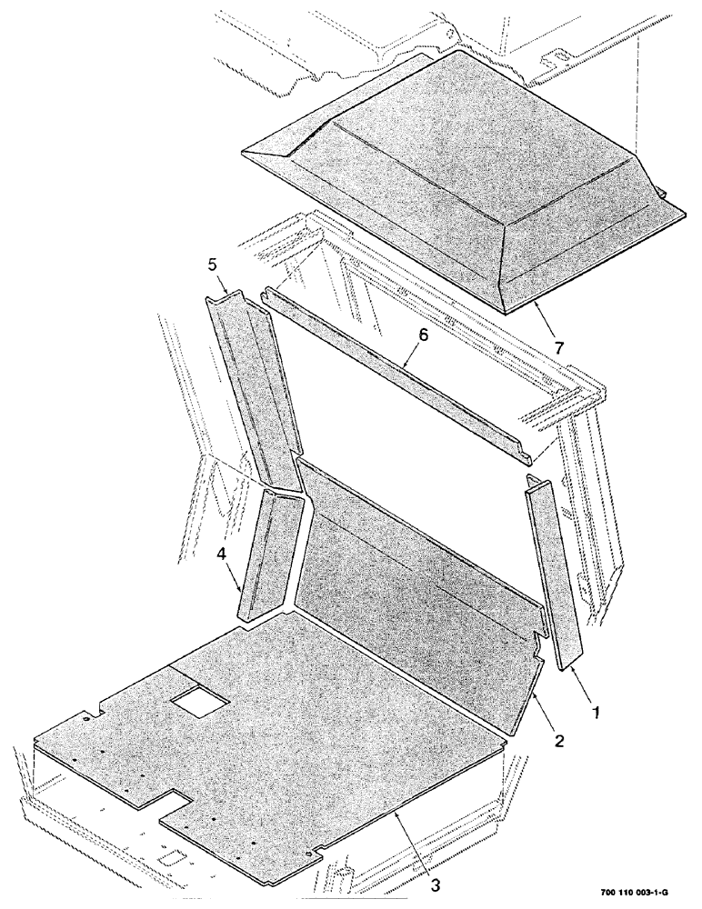 Схема запчастей Case IH 8850 - (07-08) - CAB UPHOLSTERY ASSEMBLY (09) - CHASSIS