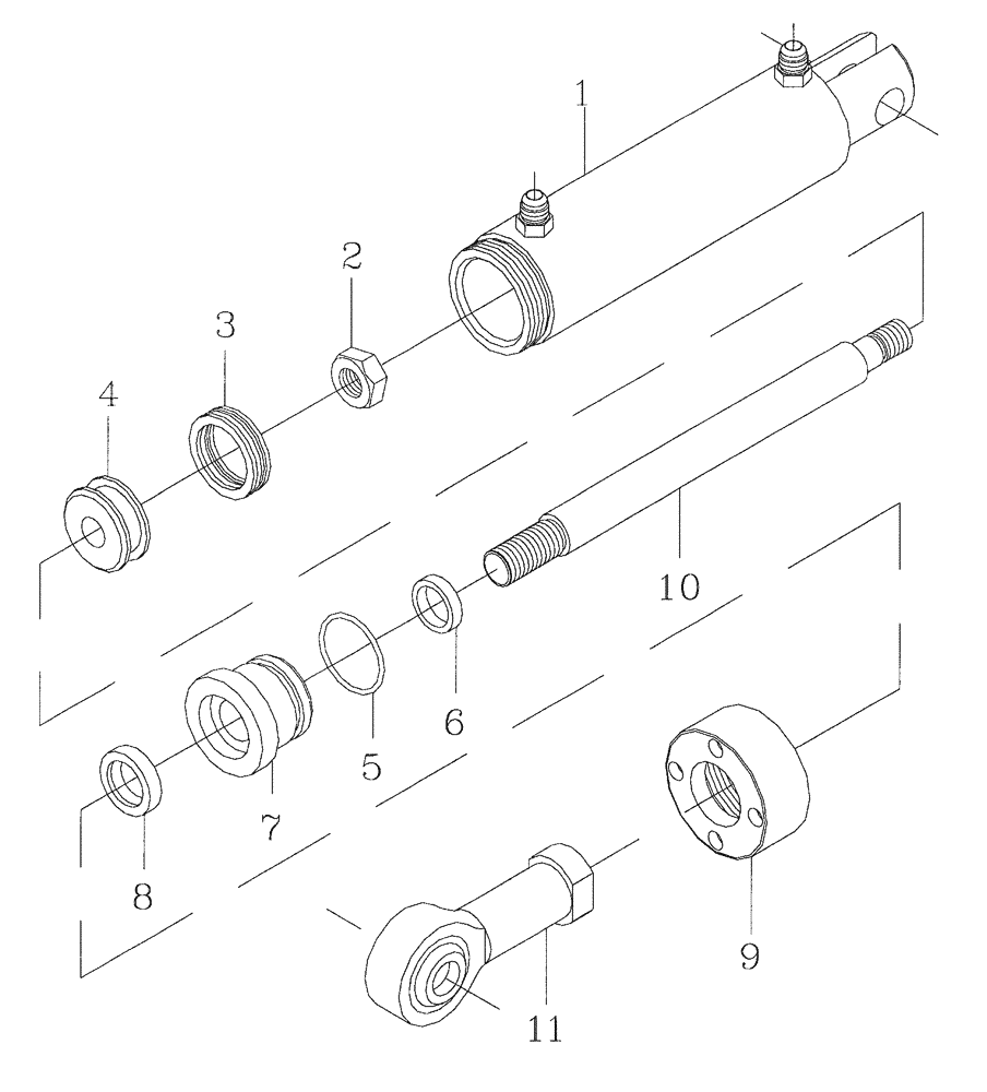 Схема запчастей Case IH 7700 - (B02[03]) - HYDRAULIC CYLINDER,  SIDETRIM KNIVES Hydraulic Components & Circuits