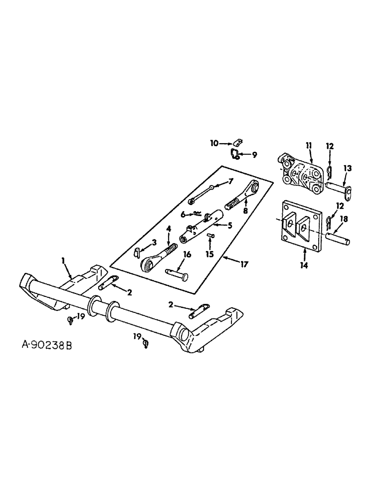 Схема запчастей Case IH 500 - (C-51) - QUICK ATTACHABLE HITCH, FOR TWO POINT FAST HITCH 