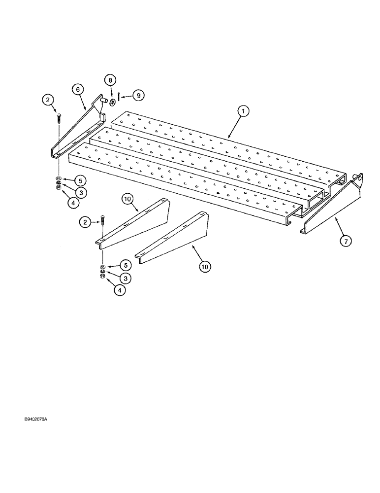 Схема запчастей Case IH 7100 - (9-006) - FOOTBOARD AND SUPPORTS (09) - CHASSIS/ATTACHMENTS