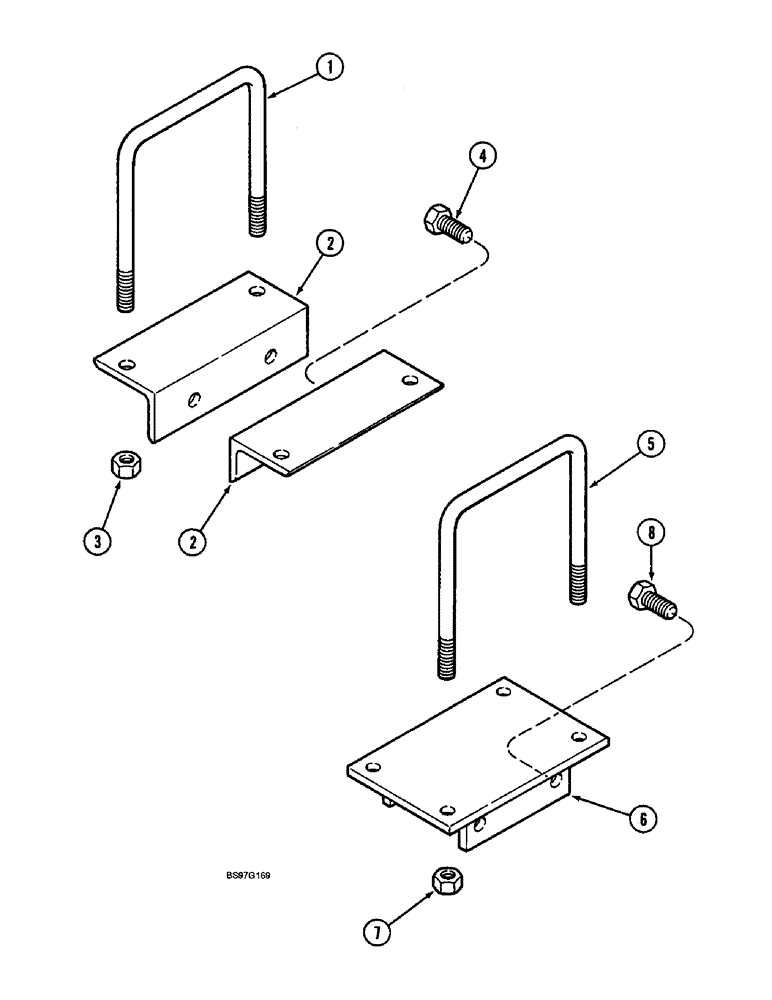 Схема запчастей Case IH 900 - (9-320) - MOUNTING BRACKETS, RIDGE TILLAGE ATTACHMENT,CYCLO AIR & PLATE TRAILING PLANTERS, NARROW ROW PLANTERS (09) - CHASSIS/ATTACHMENTS