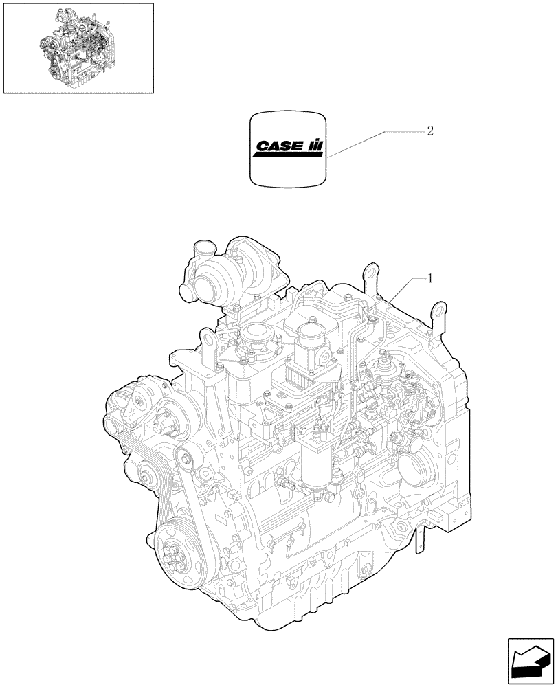 Схема запчастей Case IH MXU110 - (0.02.1/01) - ENGINE (01) - ENGINE