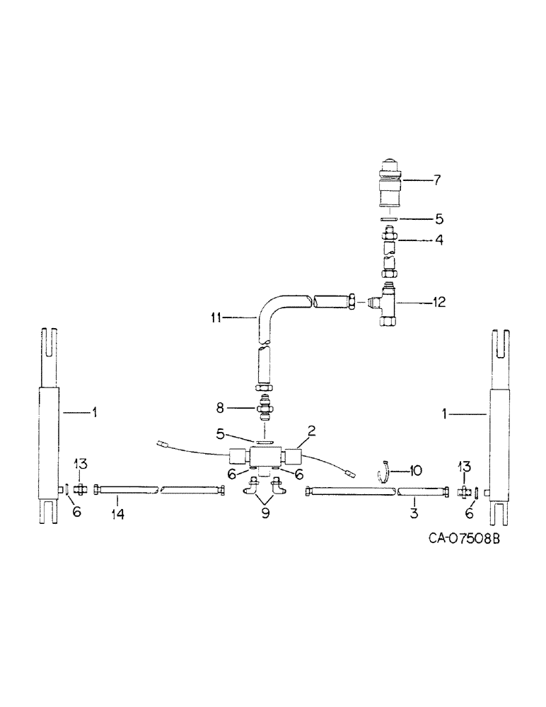 Схема запчастей Case IH 800 - (09-20) - MARKERS, HYDRAULIC MARKER CONNECTIONS, UNITS H, J, K, L, N, P, Q, U, N AND V (08) - HYDRAULICS