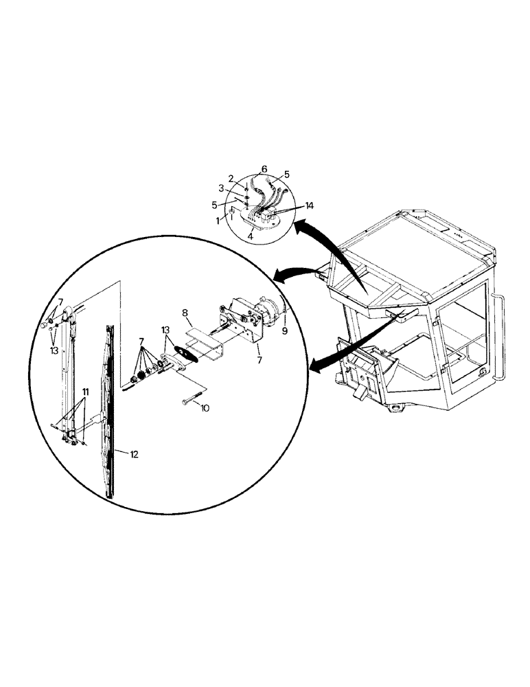 Схема запчастей Case IH CR-1225 - (10-26) - FRONT SIDE WIPERS AND MOUNTING Options & Miscellaneous