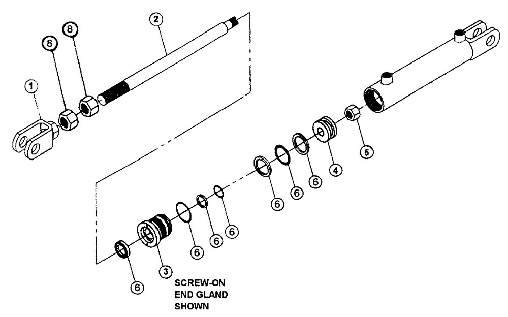 Схема запчастей Case IH PATRIOT NT - (07-003) - OUTER BOOM FOLD CYLINDER (2" X 20") Cylinders