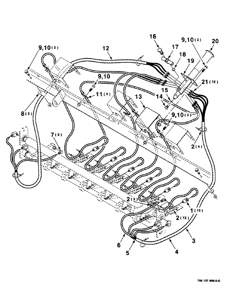 Схема запчастей Case IH 8585 - (6-30) - LUBE PUMP AND LINE ASSEMBLY, TWINE FINGER (14) - BALE CHAMBER