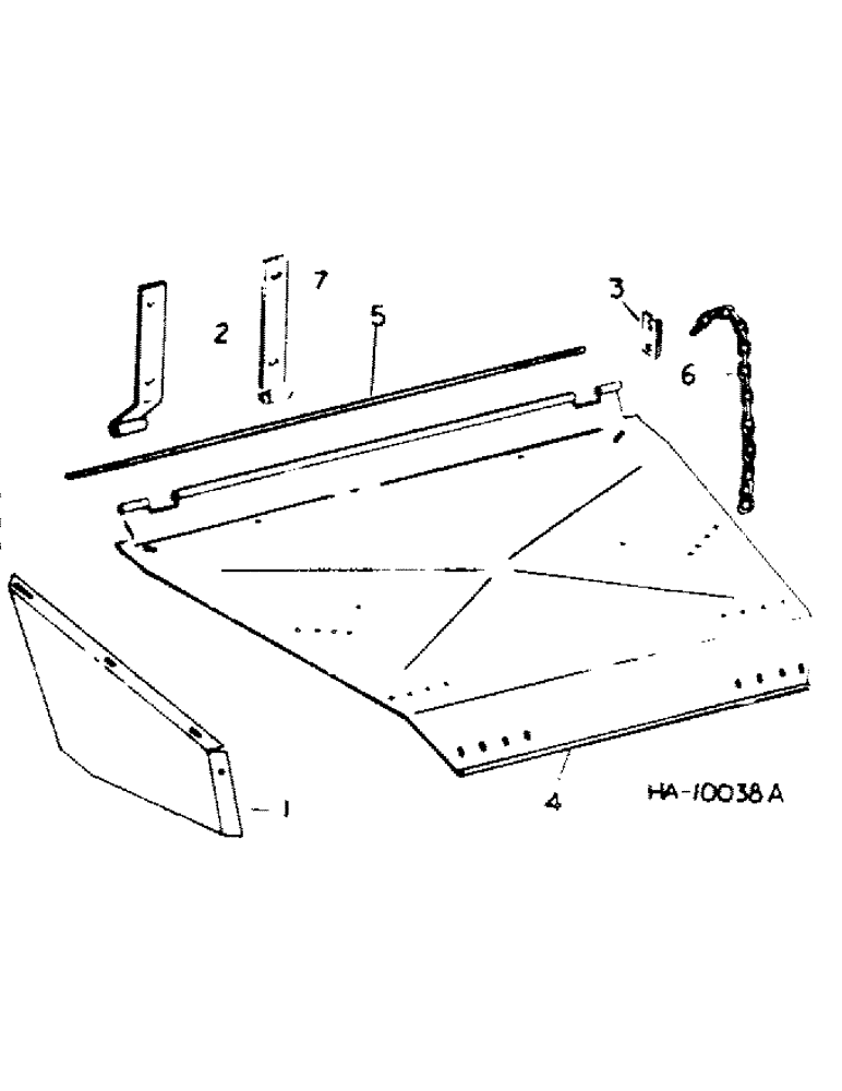 Схема запчастей Case IH SINGLE - (A-29) - SINGLE OVERSHOT AUGER HEADER, REAR DEFLECTOR, 275 - 375 