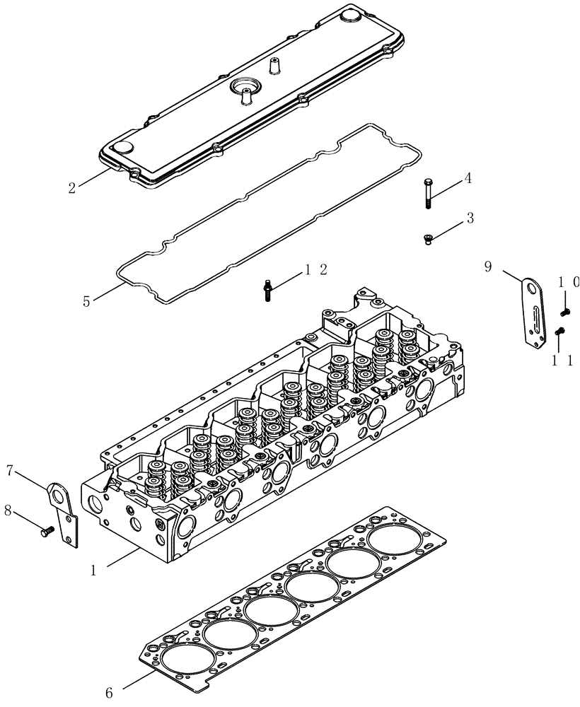 Схема запчастей Case IH STEIGER 335 - (02-16) - CYLINDER HEAD COVER (02) - ENGINE