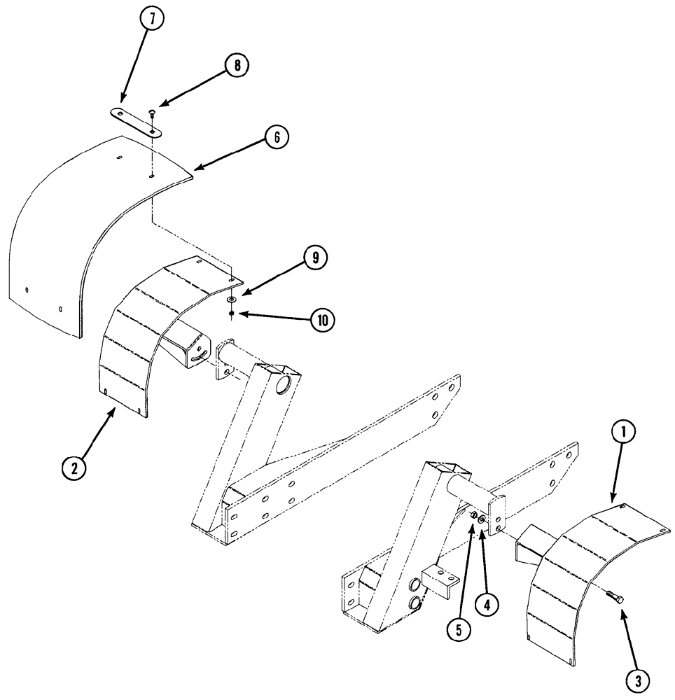 Схема запчастей Case IH 520 - (9-10) - FENDER RELOCATOR (09) - CHASSIS/ATTACHMENTS