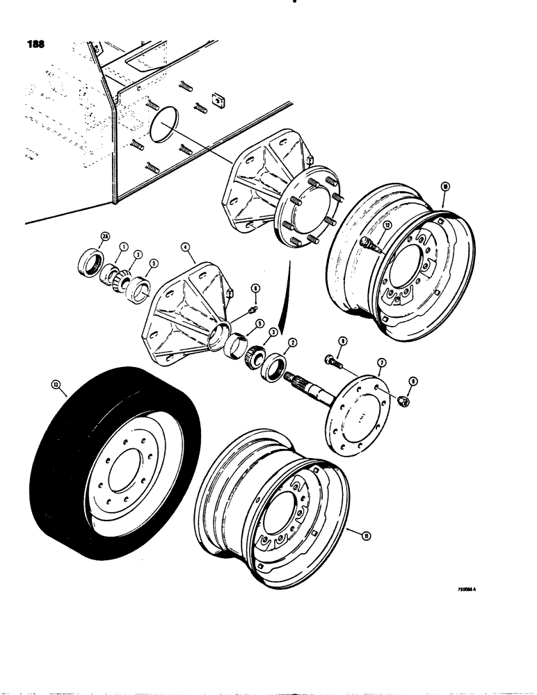 Схема запчастей Case IH 1845 - (188) - AXLES AND WHEELS (14) - MAIN GEARBOX & DRIVE