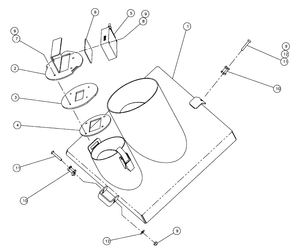 Схема запчастей Case IH 438 - (02-052) - COVER ASSEMBLY, RH BIN Bin Group