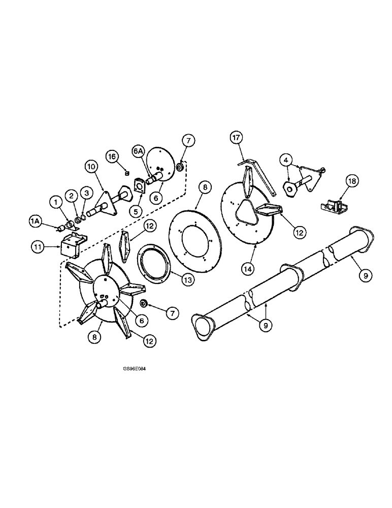 Схема запчастей Case IH INTERNATIONAL - (4-34) - PICK-UP REEL CENTER SHAFT, 12, 14 & 16 FT, REGULAR 12 FT PEA PICK-UP, HEAVY DUTY, BUILT 1979 TO 1981 (13) - REEL