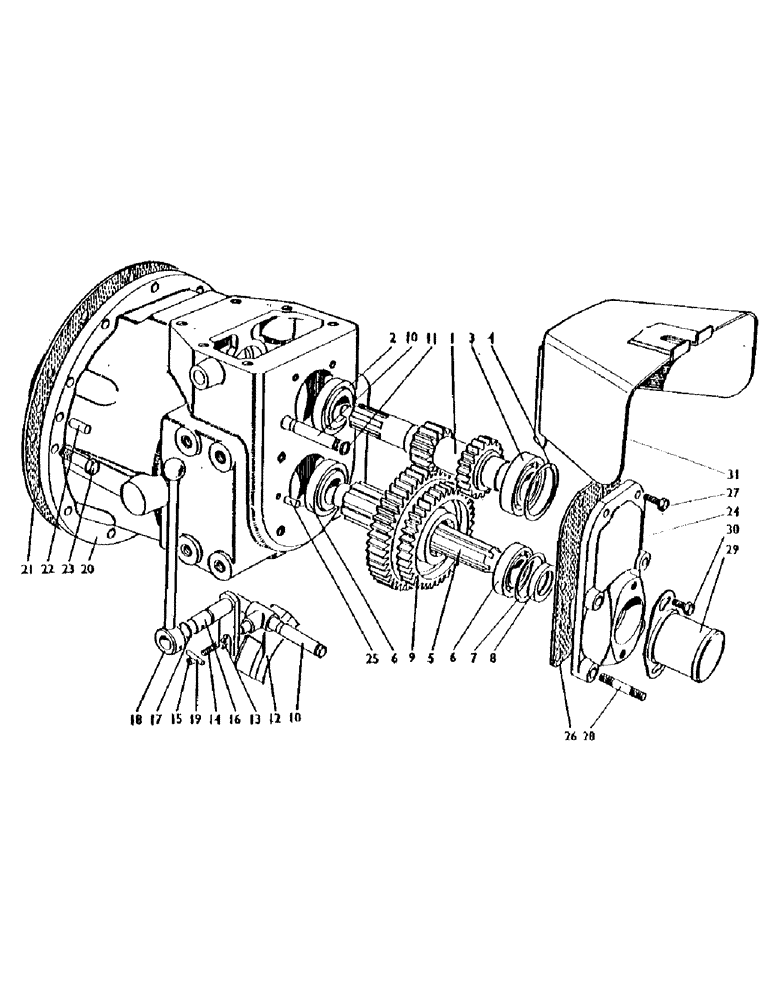 Схема запчастей Case IH 1200 - (098) - POWER TAKE-OFF UNIT Auxiliary Drive Units