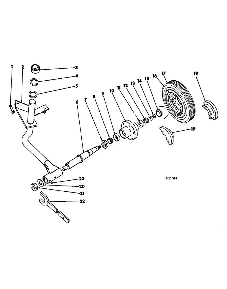 Схема запчастей Case IH 300 - (10-06) - SINGLE REAR FURROW WHEEL 