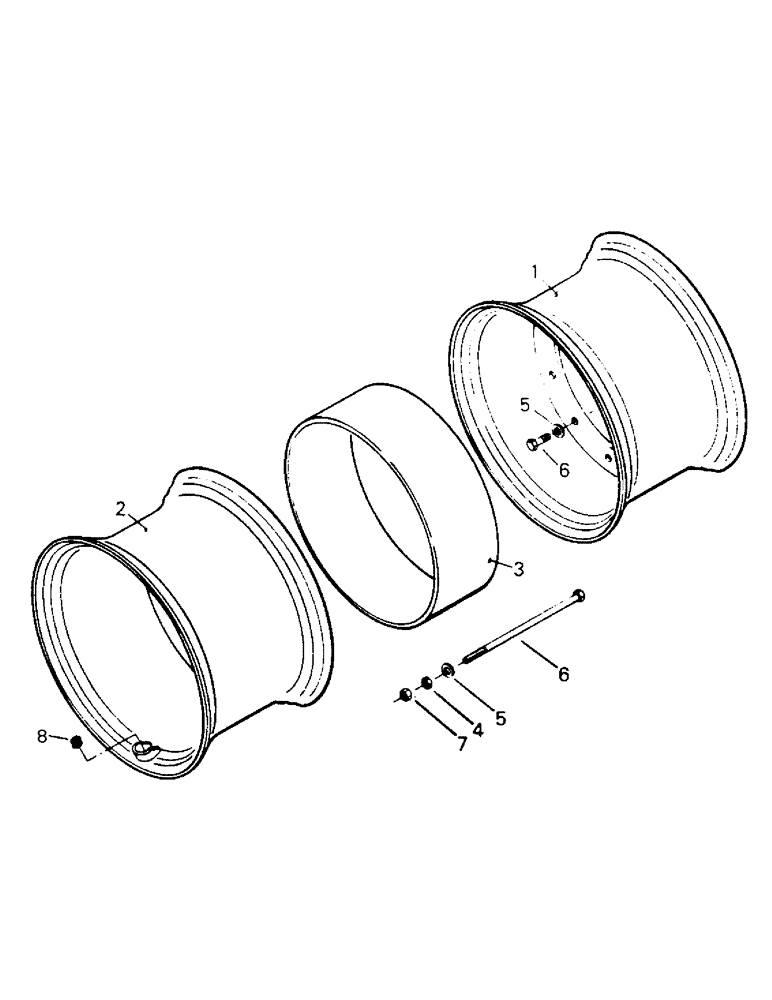 Схема запчастей Case IH PTA270 - (11-16) - WHEEL WITH SPACER BAND DUALS, MAIN WHEELS, DUAL WHEELS, SPACER BANDS Options & Miscellaneous