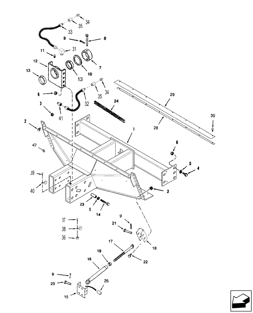 Схема запчастей Case IH 2588 - (44.153.01) - AXLE, STEERING - SUPPORT - ADJUSTABLE AXLE (44) - WHEELS