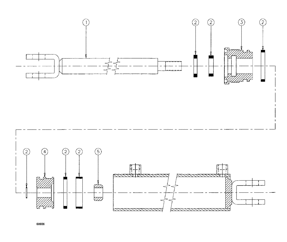 Схема запчастей Case IH SPX3185 - (153) - CYLINDERS, BOOM HEIGHT (35) - HYDRAULIC SYSTEMS