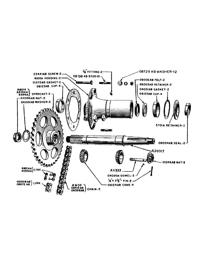 Схема запчастей Case IH 500-SERIES - (062) - REAR AXLE (06) - POWER TRAIN