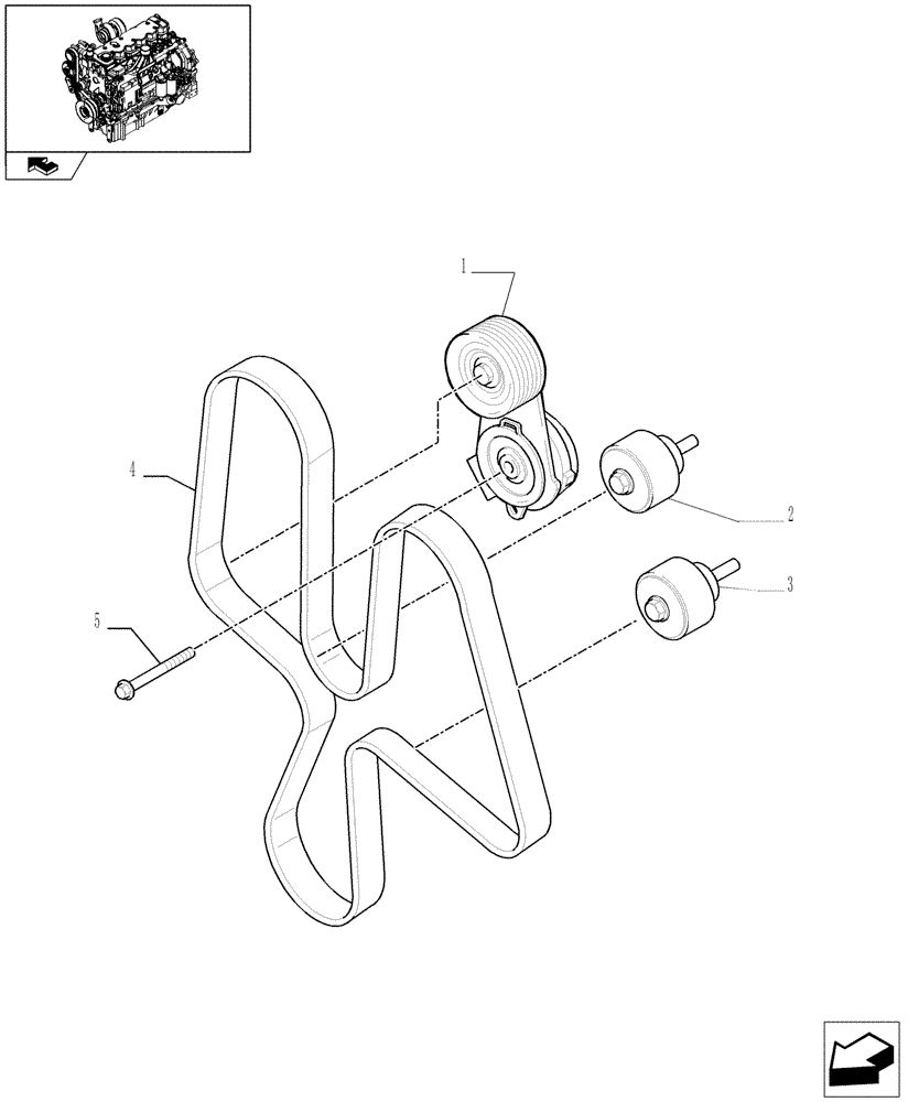 Схема запчастей Case IH PUMA 180 - (0.34.0) - BELT & PULLEYS (01) - ENGINE
