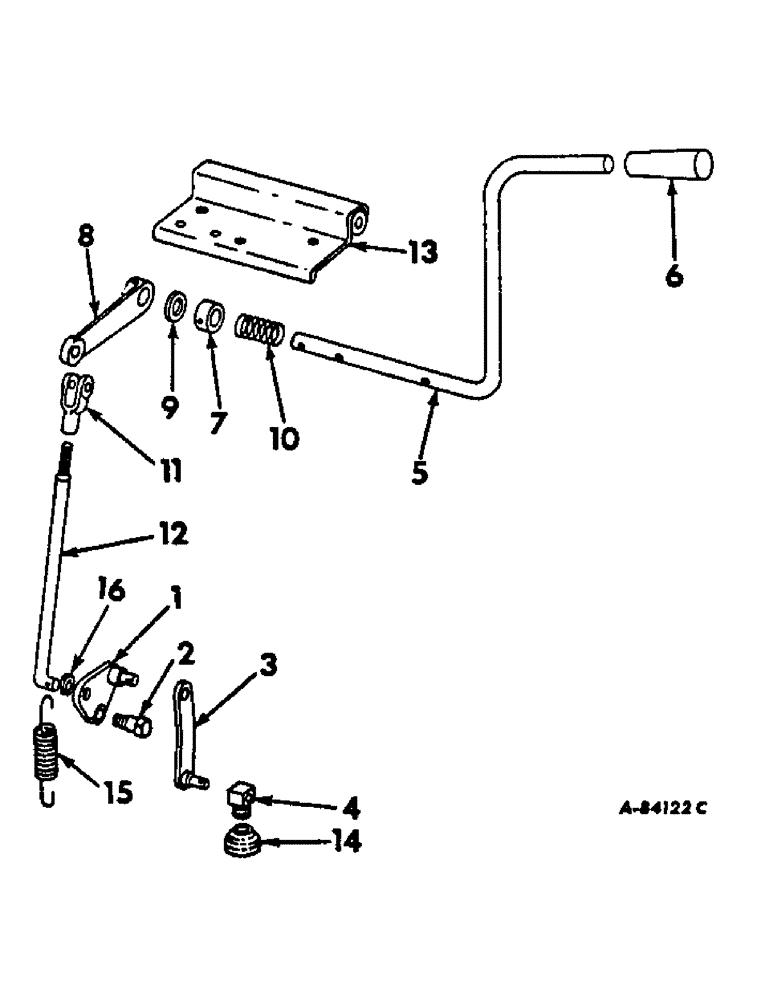 Схема запчастей Case IH 664 - (07-24) - DRIVE TRAIN, INDEPENDENT POWER TAKE-OFF LEVER AND CONNECTIONS (04) - Drive Train