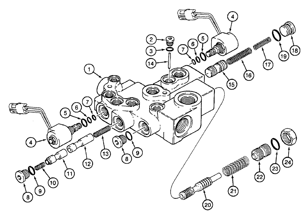 Схема запчастей Case IH 7250 - (8-012) - PTO VALVE ASSEMBLY, TRACTOR PIN JJA0064978 AND AFTER (08) - HYDRAULICS