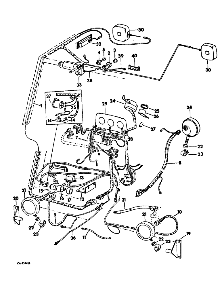 Схема запчастей Case IH 1568 - (08-18) - ELECTRICAL, DELUXE TRACTOR CAB WIRING (06) - ELECTRICAL