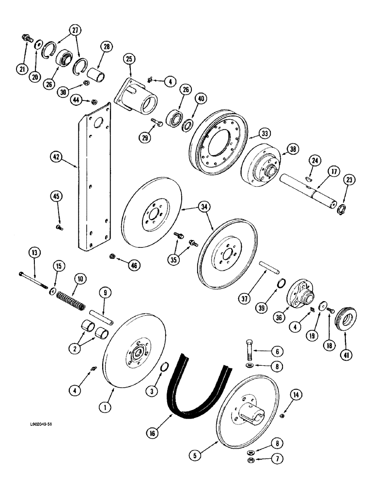 Схема запчастей Case IH 1670 - (9C-10) - CLEANING FAN DRIVE (15) - BEATER & CLEANING FANS