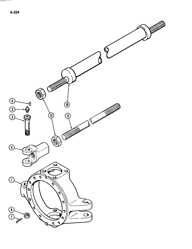 Схема запчастей Case IH 4494 - (6-224) - FRONT AND REAR TIE RODS, AXLE SERIAL NO. 13015953 AND AFTER (06) - POWER TRAIN