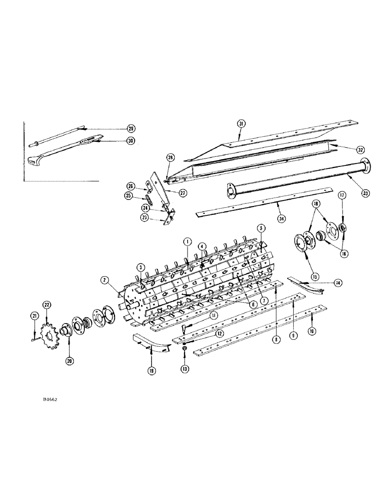 Схема запчастей Case IH 460 - (052) - SPIKE TOOTH CYLINDER (66) - THRESHING