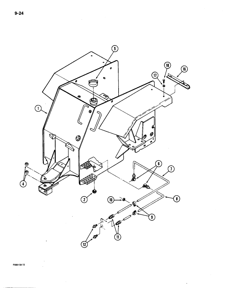 Схема запчастей Case IH 9150 - (9-24) - REAR FRAME (09) - CHASSIS/ATTACHMENTS