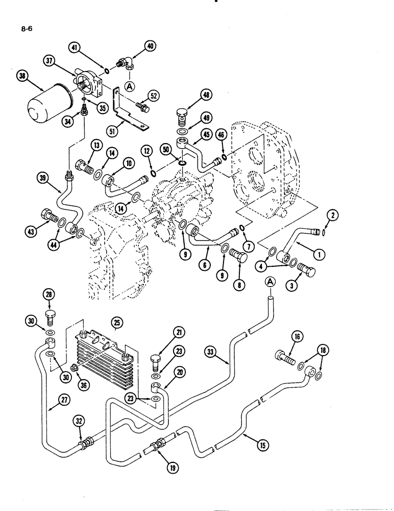 Схема запчастей Case IH 1140 - (8-06) - HYDROSTATIC MOTOR SYSTEM (08) - HYDRAULICS