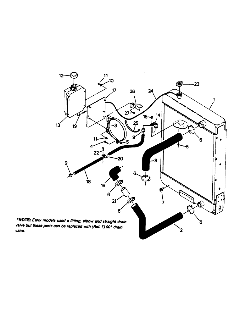 Схема запчастей Case IH 9130 - (04-53) - RADIATOR AND HOSES (04) - Drive Train