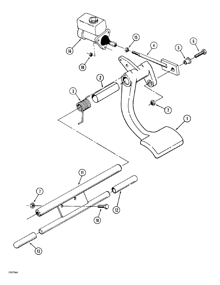 Схема запчастей Case IH 9310 - (7-002) - BRAKE CONTROLS (07) - BRAKES