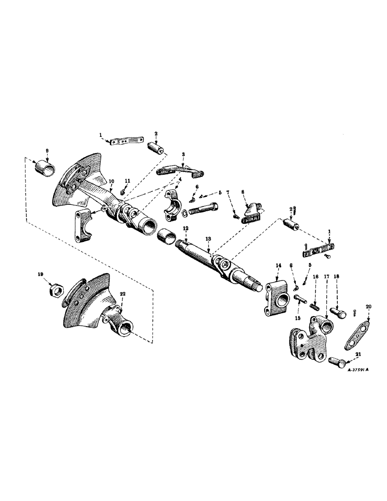 Схема запчастей Case IH 230 - (229) - HYDRAULIC SYSTEM, TOUCH-CONTROL SYSTEM, FARMALL 200 TRACTORS, ROCKSHAFT AND SUPPORTS, 3 ARM (07) - HYDRAULIC SYSTEM