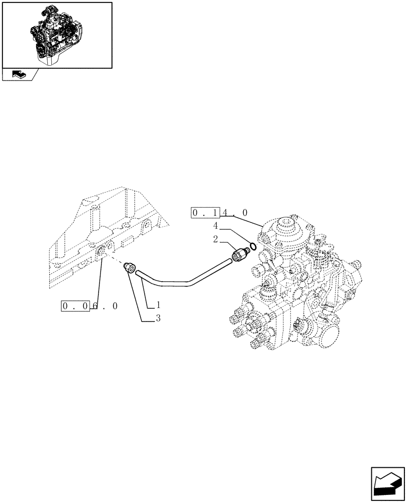 Схема запчастей Case IH F4GE9484A J601 - (0.14.6) - INJECTION EQUIPMENT - PIPING (504038512) 