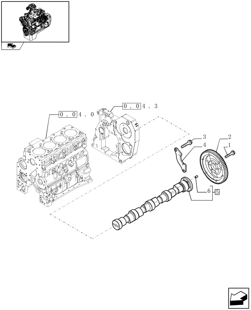 Схема запчастей Case IH F4GE9484A J601 - (0.12.0) - CAMSHAFT - TIMING CONTROL (504215873) 