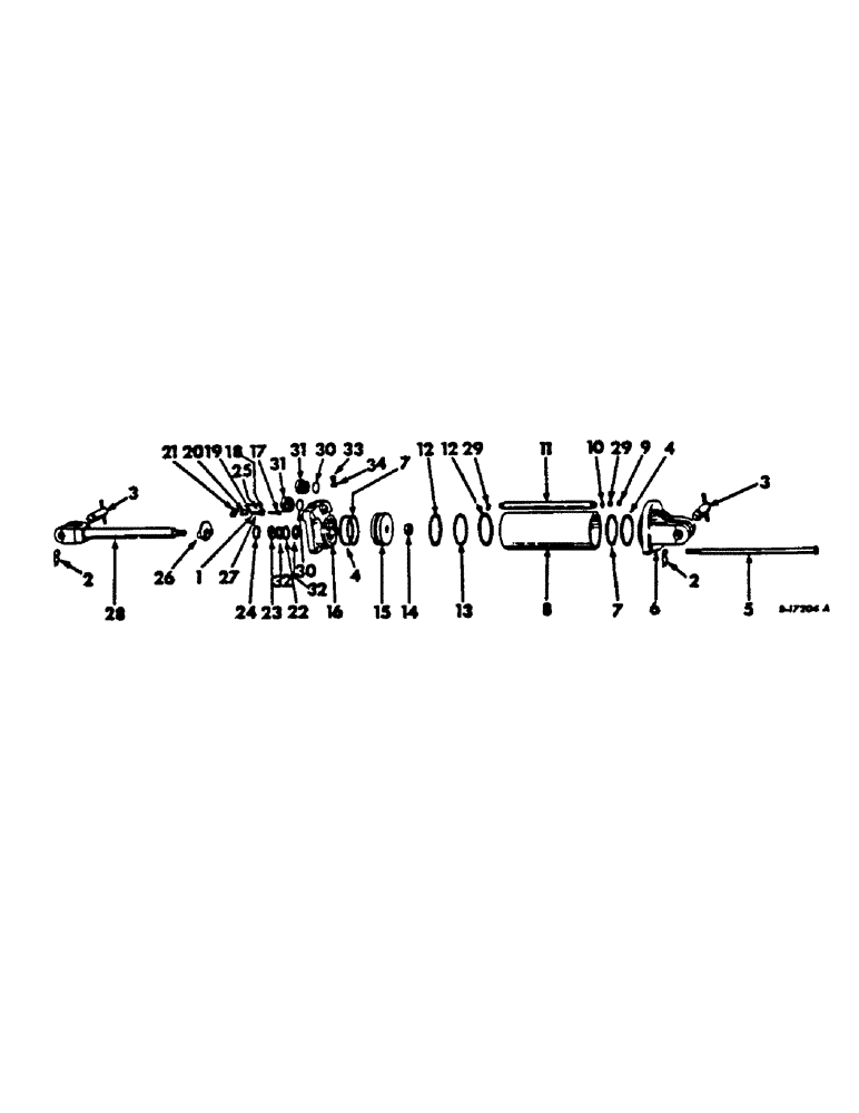 Схема запчастей Case IH 700 - (AG-31) - HYDRAULIC CYLINDER, 3-1/2 X 8, DOUBLE-ACTING 