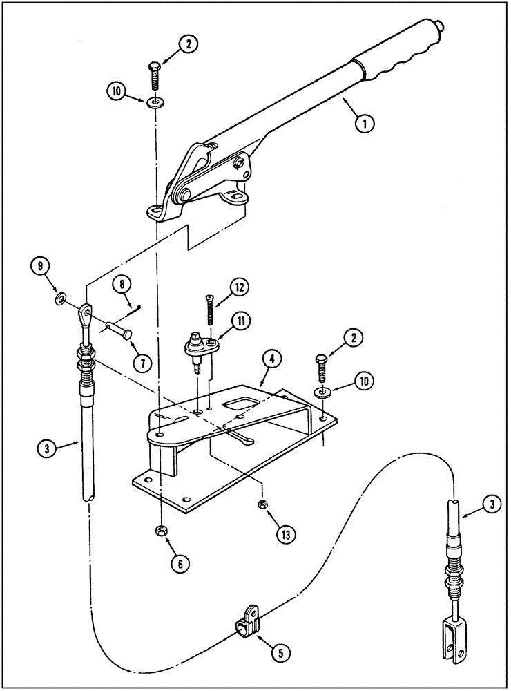 Схема запчастей Case IH 9240 - (7-005A) - PARK BRAKE CONTROLS, P.I.N. JEE0032460 AND AFTER (07) - BRAKES