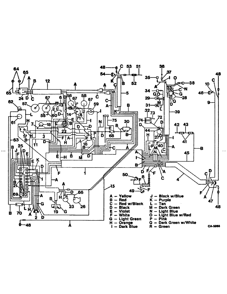 Схема запчастей Case IH 815 - (08-09) - ELECTRICAL, WIRING DIAGRAM, DIESEL ENGINE, SERIAL NO. 19001 AND ABOVE (06) - ELECTRICAL