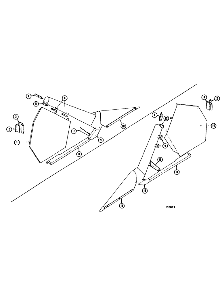 Схема запчастей Case IH 306 - (24) - OUTER POINTS AND SUPPORTS (58) - ATTACHMENTS/HEADERS