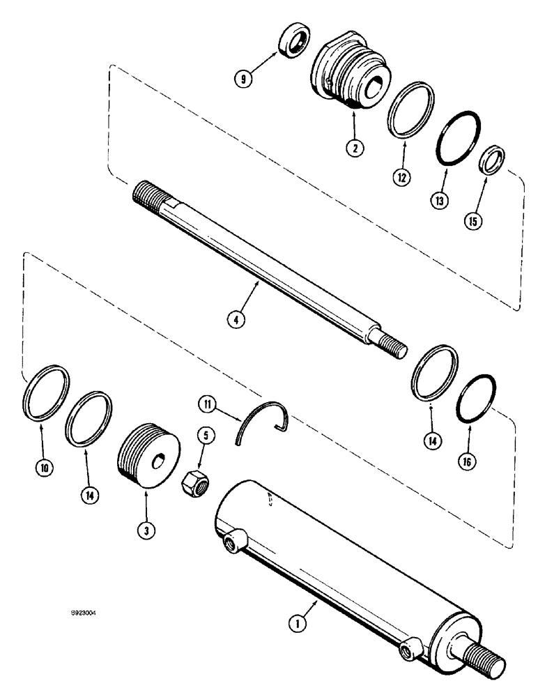 Схема запчастей Case IH 1688 - (5-36) - STEERING CYLINDER ASSEMBLY (04) - STEERING