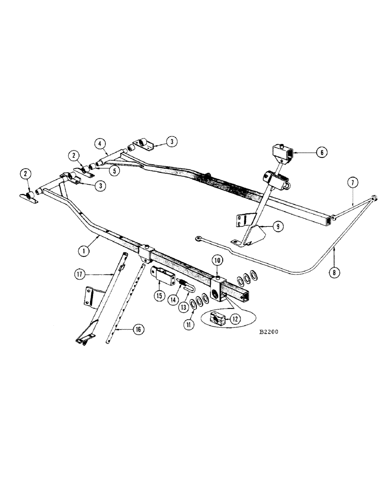 Схема запчастей Case IH 400 - (006) - REEL SUPPORTS (58) - ATTACHMENTS/HEADERS