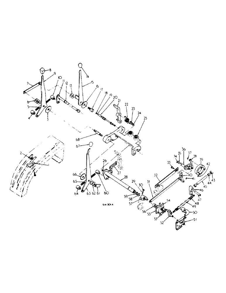 Схема запчастей Case IH 278 - (10-027) - DRAFT CONTROL LINKAGE (07) - HYDRAULICS