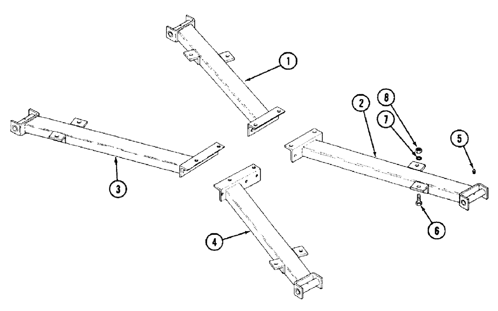 Схема запчастей Case IH 3950 - (9-09) - MAIN GANG FRAME (09) - CHASSIS/ATTACHMENTS