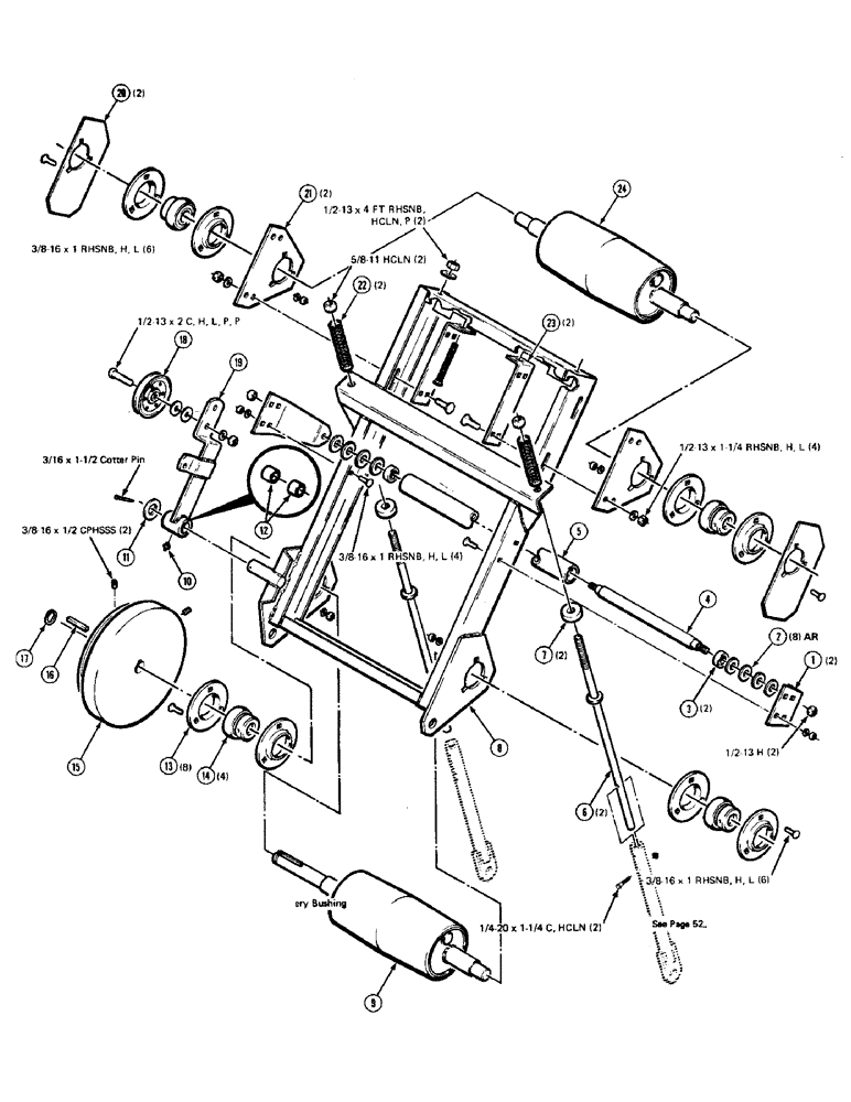 Схема запчастей Case IH 8540 - (54) - BALE THROWER CHUTE, UPPER SECTION (16) - BALE EJECTOR