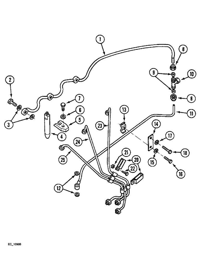 Схема запчастей Case IH 3220 - (3-012) - FUEL INJECTION TUBES, (3220) (03) - FUEL SYSTEM