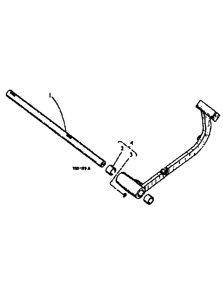 Схема запчастей Case IH 434 - (6-074) - HAND OPERATED DRUM BRAKE ATTACHMENT, BRAKE PEDAL AND SHAFT - ATTACHMENTS (07) - BRAKES