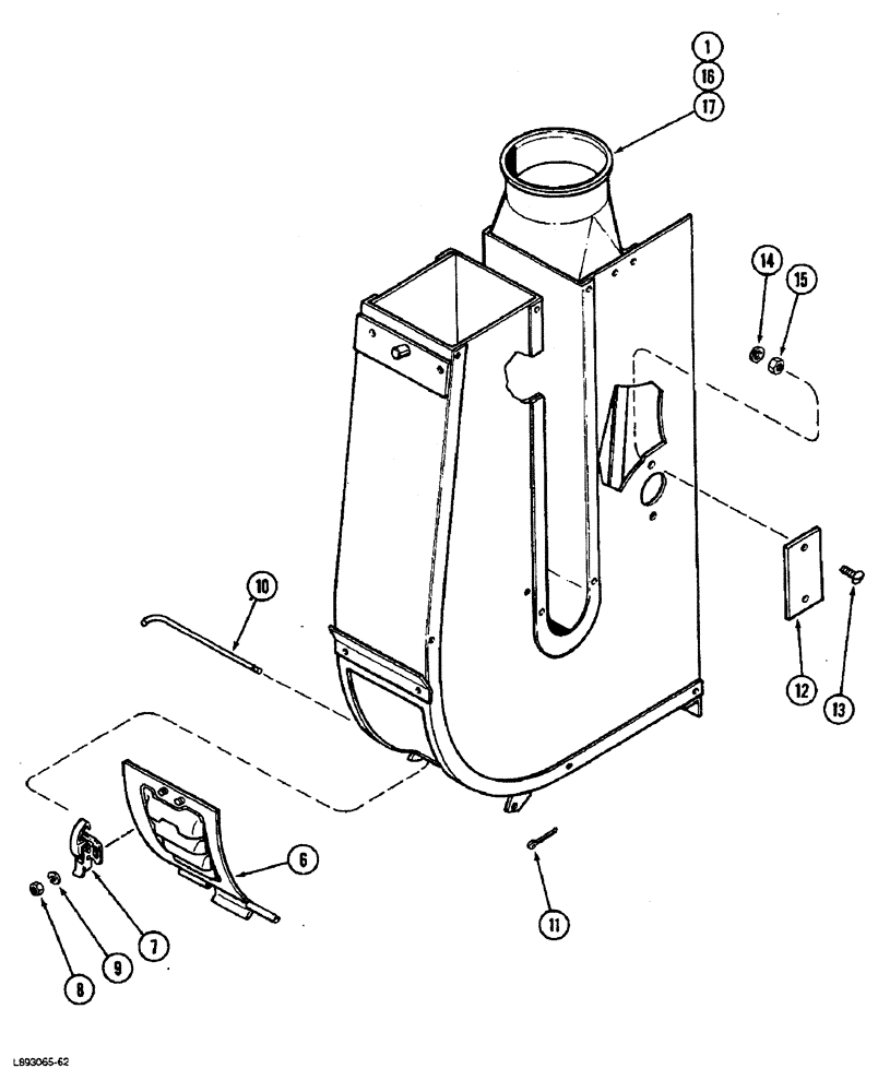 Схема запчастей Case IH 1822 - (9B-02) - OUTLETS (15) - HANDLING SYSTEM