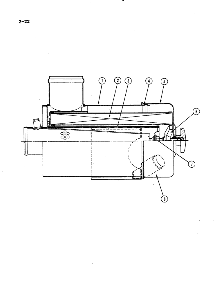 Схема запчастей Case IH 485 - (2-022) - AIR CLEANER, COOPERS NO. SK-15235 (02) - ENGINE