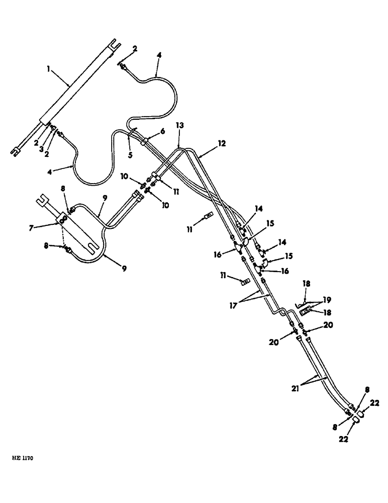 Схема запчастей Case IH 645 - (D-15) - 645 VIBRA CHISEL, 18 WING, HYD. CONNECTIONS, ROCKSHAFT AND WING FOR TRACTORS W/ SINGLE HYD. SYSTEM 